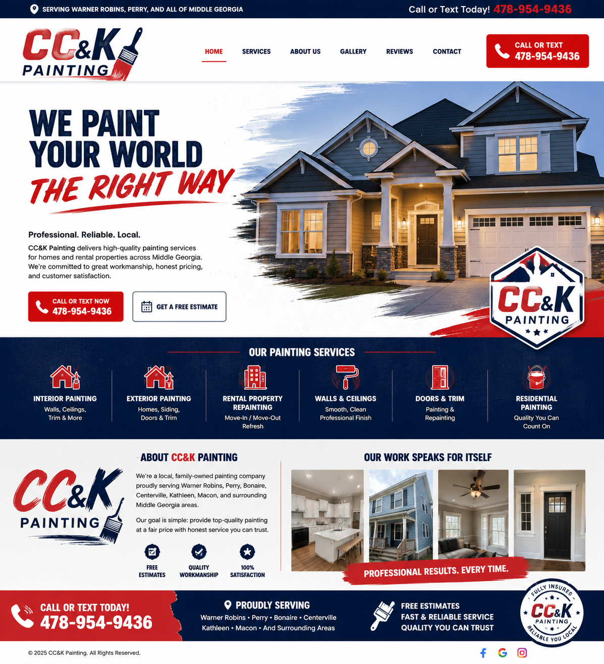CC&K Painting homepage design